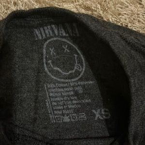 Nirvana Gray Rainbow Print Letters Extra Small Womens T-Shirt